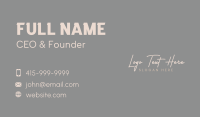 Generic Signature Wordmark Business Card