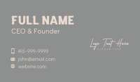 Generic Signature Wordmark Business Card Image Preview