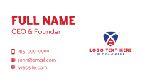 Shield Letter X  Business Card