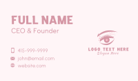 Woman Eyelash Cosmetics Business Card Design