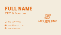 Retro Number 80 Business Card