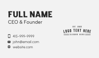 Classic Business Wordmark Business Card