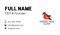 Colorful Sparrow Outline Business Card