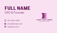 Business Technology Letter I Business Card