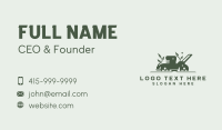 Lawn Mower Yard Cleaning Business Card Design