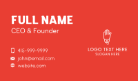 Hand Glove Price Tag Business Card Design