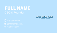 Cute Business Wordmark  Business Card