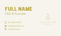 Gold Deer Monoline Business Card Design