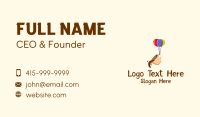 Coffee Cup Balloon Business Card