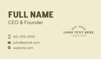 Retro Brand Wordmark Business Card Design