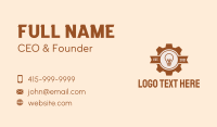 Light Bulb Gear Banner Business Card Design