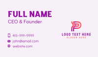 Software Programmer Letter P Business Card