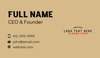 Retro Apparel Brand Wordmark  Business Card