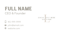 Generic Elegant Lettermark Business Card