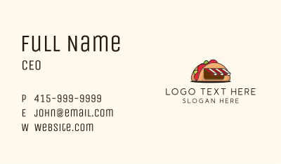 Taco Food Market Business Card