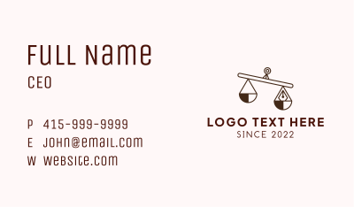 Weighing Scale Pen Business Card