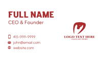 Red Buffalo Horn Business Card Design