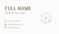 Script Badge Letter Business Card