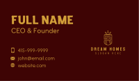 Crown Shield Letter R Business Card