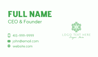 Green Leaves Letter Business Card Design