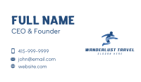 Sports Athlete Kick Business Card