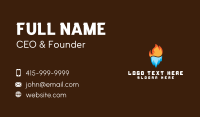 Burning Flame Iceberg Business Card Design