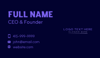 Purple Neon Wordmark Business Card