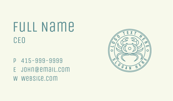 Seafood Crab Restaurant  Business Card Design Image Preview