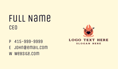 Crab Barbecue Grill Business Card