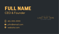 Professional Corporate Wordmark Business Card