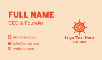 Orange Citrus Wheel  Business Card Design