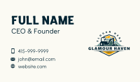 Backhoe Construction Mountain Business Card