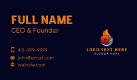 Fire Water Leaf Business Card Design