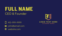 Lightning Bolt Letter E Business Card Design