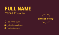Cursive Brand Wordmark  Business Card