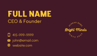 Cursive Brand Wordmark  Business Card