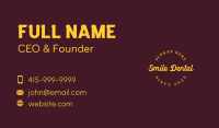 Cursive Brand Wordmark  Business Card