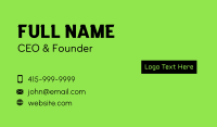 Technology Wordmark Business Card