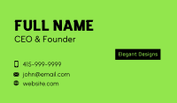 Technology Wordmark Business Card