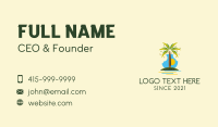 Tropical Beach Tree  Business Card Design