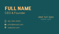 Playful Chalk Wordmark Business Card