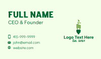 Eco Leaf Bulb Business Card Design