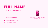 Pink Gymnastics Emblem  Business Card Design