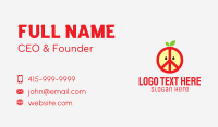 Apple Peace Sign Business Card Design