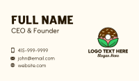 Natural Chocolate Donut Business Card
