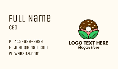 Natural Chocolate Donut Business Card Image Preview