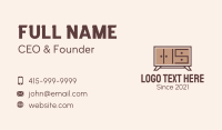 Brown Wooden Cabinet Business Card