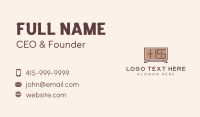 Brown Wooden Cabinet Business Card