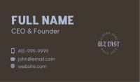 Classic Gothic Wordmark Business Card