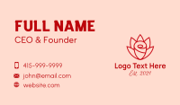 Red Rose Bloom Business Card